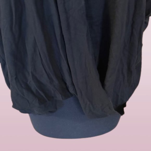 Black Rayon Span Crepe Layered Look Top - Picture 5 of 14